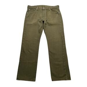 Levis 501 Jeans Mens 34x29 Green Button Fly Straight Fit Denim Waterless Casual